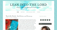 Desktop Screenshot of leanintothelord.com